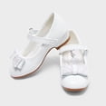 thumbnail image 6 of Stelle Girls Mary Jane Shoes Bowknot Low Heel Dress Shoes Princess Party Wedding Flats for Kids Toddler Easter First Communion Pump Shoes,White, 6 of 6