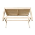 thumbnail image 5 of Armless Double X-Back Natural Solid Wood Bench with a Seat Height of 24", 5 of 9