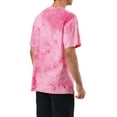 thumbnail image 3 of Camisetas de hombre INSPIRE CHIC de manga corta, camiseta de verano con estampado de teñido anudado, camisetas impresas de hip hop, L, rosa, 3 of 6