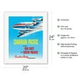 thumbnail image 2 of Far East & South Pacific - Canadian Pacific Airlines - Vintage Travel Poster c.1952 - Fine Art Rolled Canvas Print 16in x 20in, 2 of 4