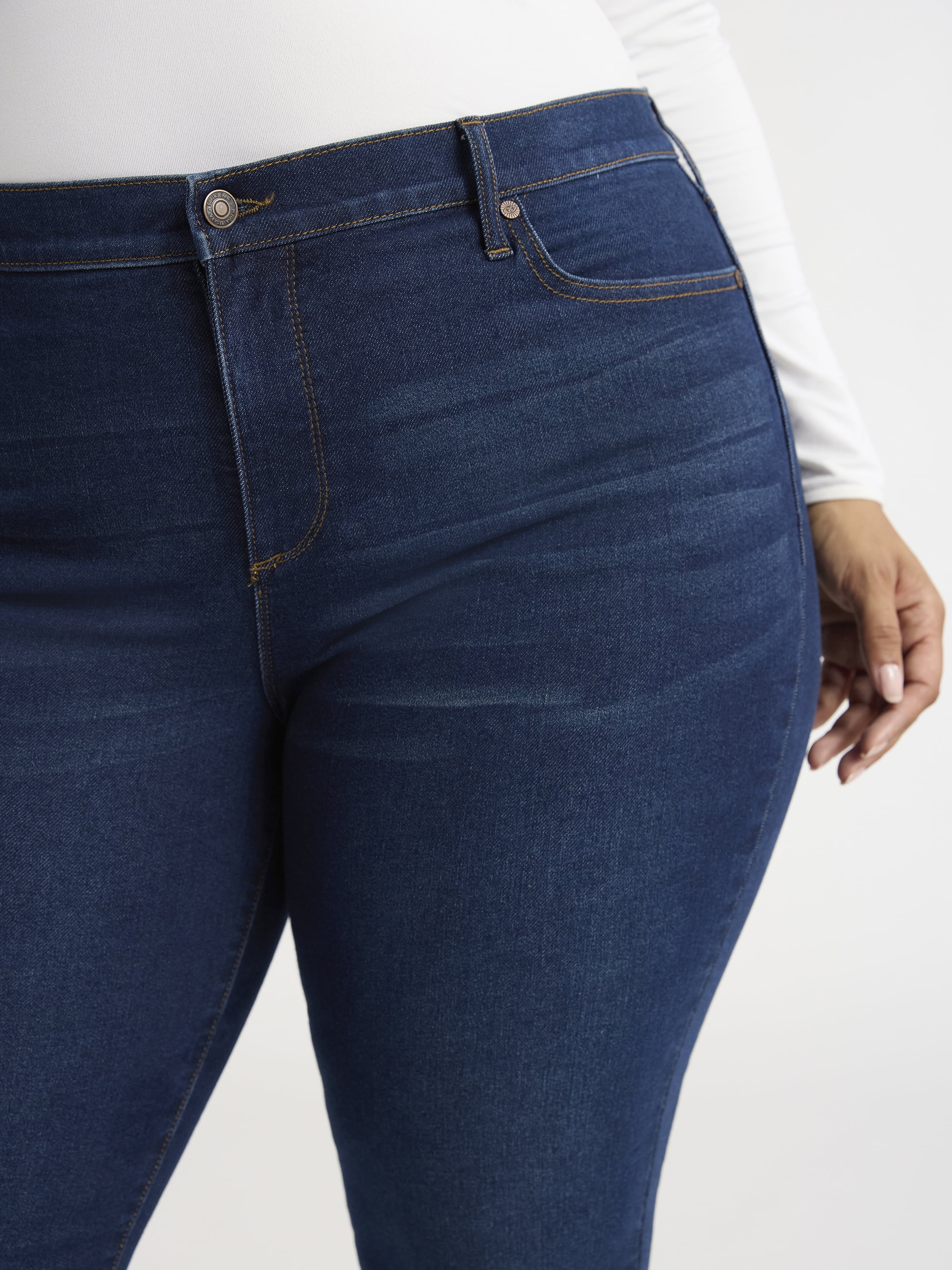 Sofia by Sofia Vergara Women's and Women's Plus Melisa Flare High Rise Jeans, 30.5", 32.5" and 34.5" Inseams, Sizes 0-28