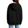 thumbnail image 3 of Hpapadks Womens Zip Up Hoodies Teen Girls Cozy Zipper Hoodie Soft Casual Street Style Zip Up Sweatshirt Women Black, 3 of 8