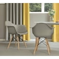 thumbnail image 1 of Heavenly Collection Plastic Grey Bucket Chair SET OF 2, 1 of 6