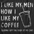 thumbnail image 2 of Womens I Like My Men How I Like My Coffee T Shirt Funny Clumsy Caffeine Lovers Joke Tee for Ladies Womens Graphic Tees, 2 of 7