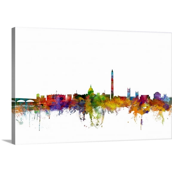 Great BIG Canvas | "Washington DC Skyline" Canvas Wall Art - 48x32