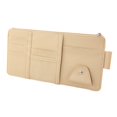 thumbnail image 2 of Organizador de visera para coche, organizador de bolsa de almacenamiento, bolsillo para visera de coche, Interior automático Beige con Cremallera Zulema Organizador de parasol, 2 of 8