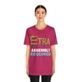 thumbnail image 2 of Amputee Humor TShirt “Extra assembly required V2” Crew Neck, 2 of 5