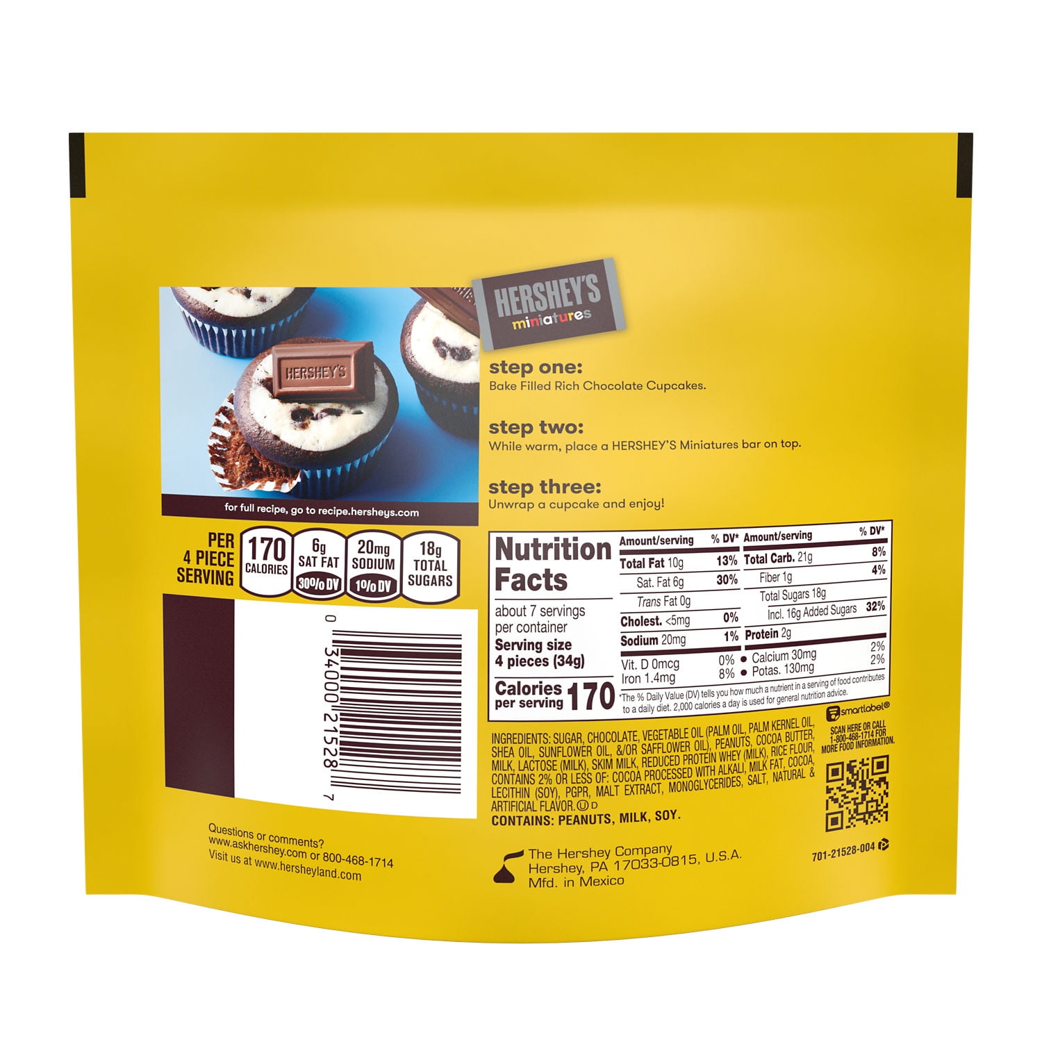 Hershey's Miniatures Assorted Chocolate Candy, Bag 8 oz