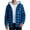 Royal Blue, variant on GrmtClth Men's Fleece Jackets Plaid Fleece Sherpa Lined Hooded Jacket Coats Zip Up Midweight Warm Outerwear Big & Tall Outdoor Long Sleeve Jacket Black M