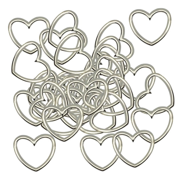 5 piezas de anillos de corazón círculo de Aleación Sunnimix Plata