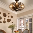 thumbnail image 3 of Costway Ceiling Fan with Light, Enclosed Ceiling Fan w/ 5 Blades & Remote Control Black, 3 of 10