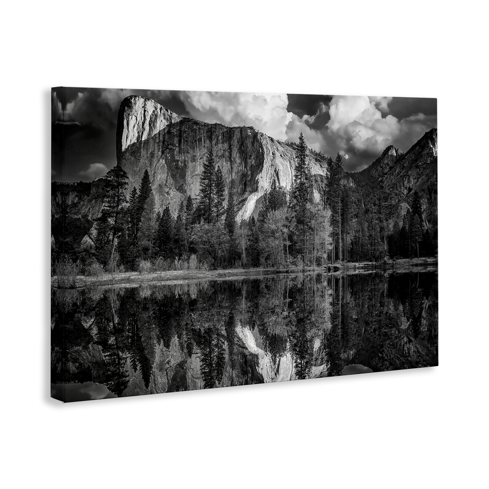 Stupell Industries Forest Trees Lake Reflection Landscape & Nature Photography Wrapped Canvas Art Print Wall Art, 36 x 24