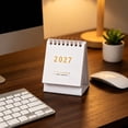 thumbnail image 7 of 2027 Desk Calendar, Small Standing Monthly Calendar with Gold Print for Office Desk, 7 of 7