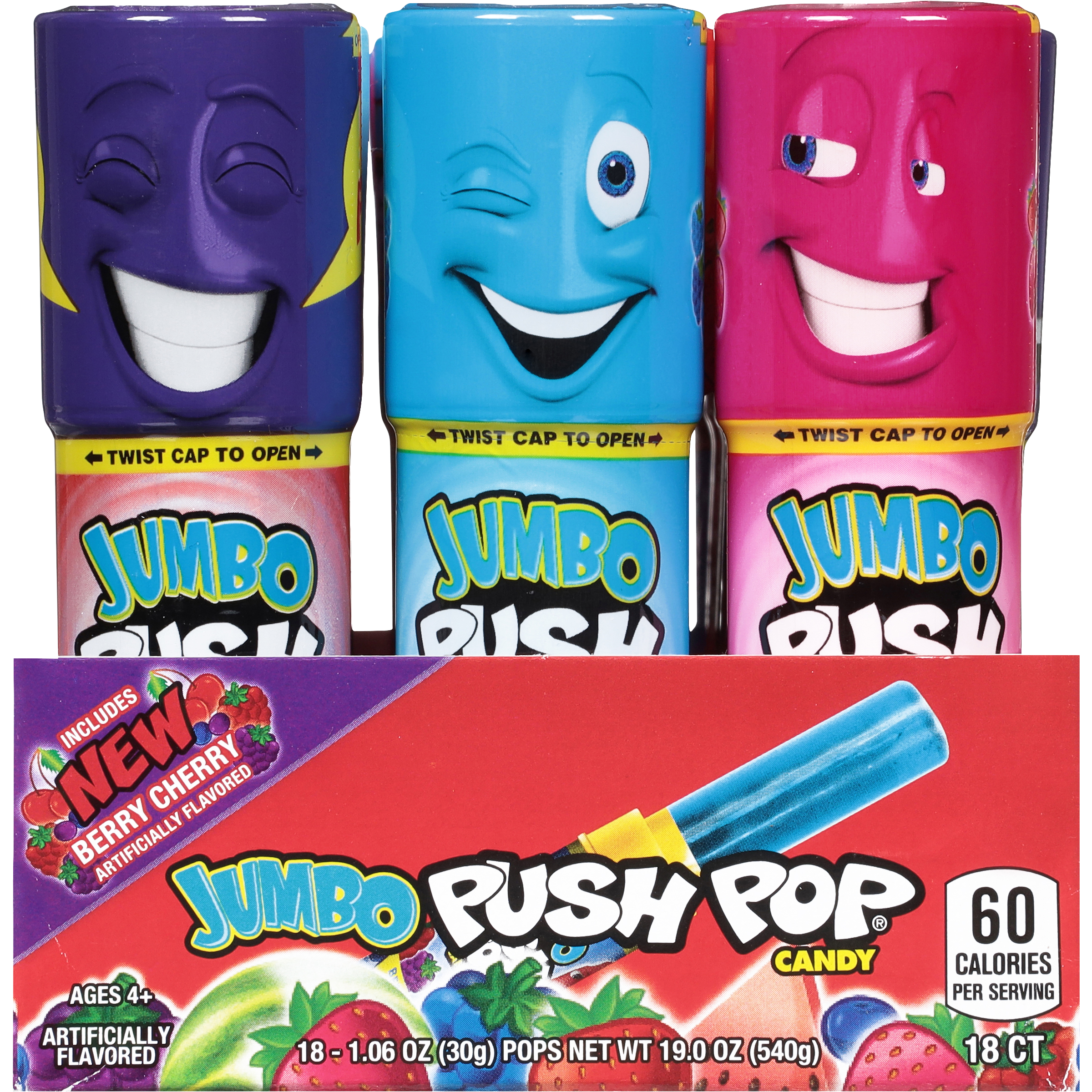 Baby Bottle Pop Lollipop Candy – 2 Bottles, 1.1 Oz Each, Assorted Flavors (Strawberry, Blue Raspberry, Watermelon)