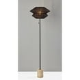 thumbnail image 2 of Adesso Gardner 63" Black & Travertine Decorative Floor Lamp with Black Rope Shade, 2 of 5