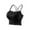 Black, variant on Giftesty Tank Tops for Women Solid Color Integrated Suspender Lace Sleeveless Tank Top