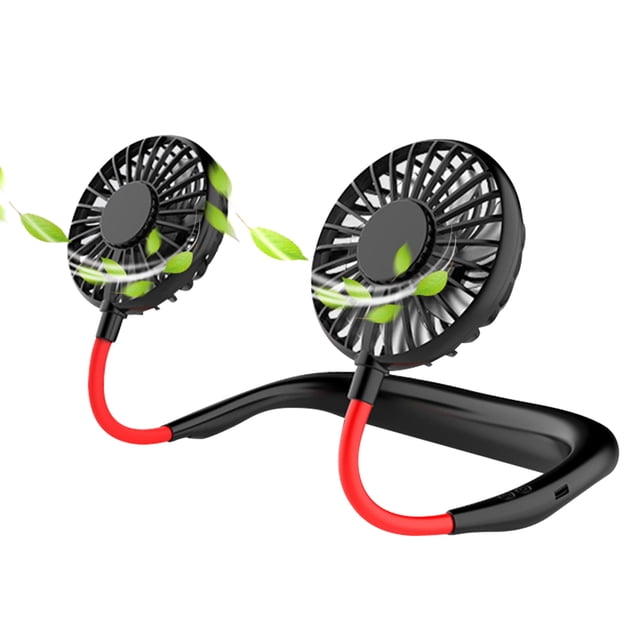Neck Fan with Aromatherapy Mini Bendable Wearable Sports Fan Portable Rechargeable Desktop Cooling Fan 3 Speeds 7 Colors LED Light Suitable for Home Office Travel Exercise