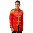 thumbnail image 3 of Sxiwei Mens Fancy Dress Hippie Music Star 1960s Halloween Party SGT Pepper Jacket Tops Red XL, 3 of 8