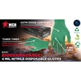 thumbnail image 2 of 100pc 4 Mil Green Nitrile Gloves Powder Free Premium Food Grade Heavy Duty Glove, 2 of 2