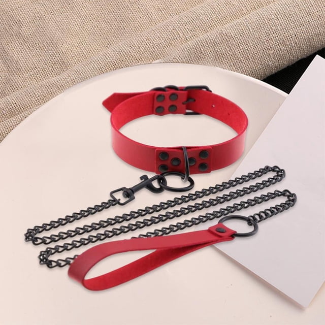 Mujeres Hombres O- Cuerda de Collar Gargantilla Cadena Juguetes Toque rojo
