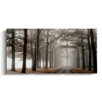 Wexford Home Misty Road - 24" x 48" Multi-Piece Canvas Art, Ready to Hang