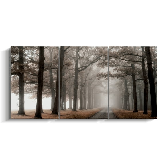 Wexford Home Misty Road - 24" x 48" Multi-Piece Canvas Art, Ready to Hang