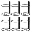 thumbnail image 4 of 6 Pcs Support de Bouteille Mural Noir Carré pour Maison Bar Café Décoration, 4 of 8