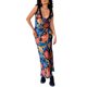 thumbnail image 2 of Vestido lencero Tsseiatte para mujer, sin mangas, cuello en V, con lazo, estampado floral, largo, de encaje y patchwork, para verano, 2 of 8