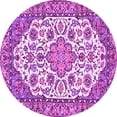 thumbnail image 1 of Ahgly Company Indoor Round Medallion Pink Traditional Area Rugs, 3' Round, 1 of 4