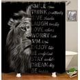 thumbnail image 3 of 4PCS/Set Majestic Tiger Shower Curtain, Black White Art Tiger Head Wild Animal Inspirational Quotes Bathroom Decor, Waterproof Fabric Shower Curtain, Non-Slip Bath Rugs Toilet Mats, Dream Big, 3 of 7
