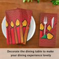thumbnail image 5 of GZHJMY Kwanzaa Cloth Napkin Seven Candles Kitchen Dining Table Decor Festive for Gathering Party Favors Seasonal Winter New Year Present 6 Pack 20" × 20", 5 of 6