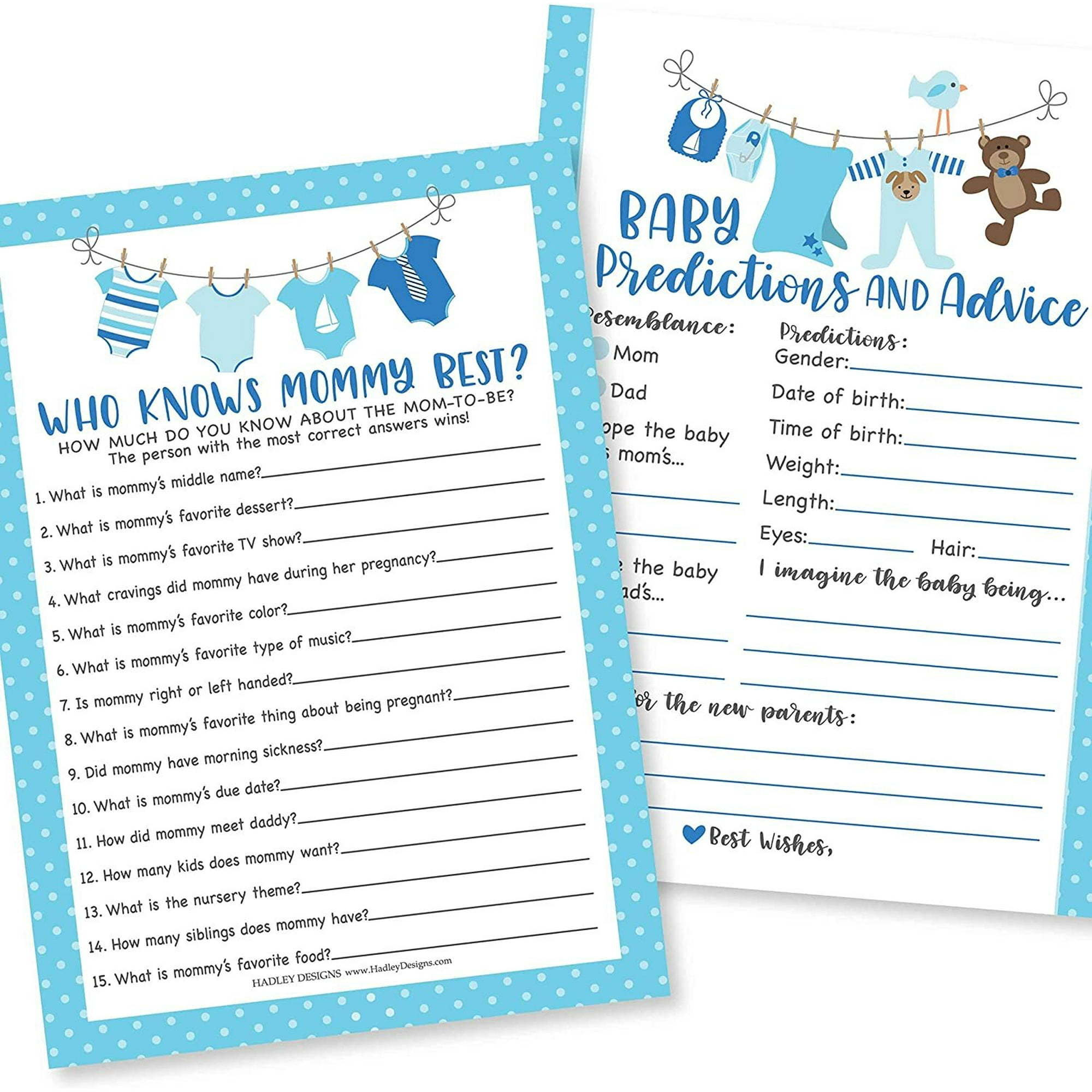 Boy Baby Shower Games