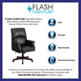 thumbnail image 5 of Flash Furniture High Back Pillow Back Black LeatherSoft Executive Swivel Office Chair with Arms, 5 of 14