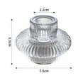 thumbnail image 5 of Pebbuoy Double-sided Glass Candle Holder Clear Taper Pillar Tealight Candle Candleholder Candlestick Wedding Party Table Centerpiece Decoration, 5 of 6