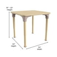 thumbnail image 5 of Flash Furniture Bright Beginnings Hercules Square Table 24" x 24" Height Adjustable Beech, 5 of 8