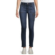 EV1 from Ellen DeGeneres Preston High Rise Skinny Ankle Utility Jean Women's (Dark Wash)