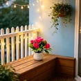 thumbnail image 4 of Bonsái de Rosa Artificial de Plástico En Maceta – Flores Artificiales En Maceta para Decorar El Interior Del Hogar, La Oficina, El Escritorio o El Alféizar de La Ventana., 4 of 6
