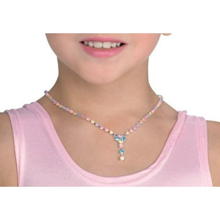 Multi Color Jeweled Flower - Rubie's 15 Pack Girls Jeweled Drop Necklace Halloween Accessory, Multi-Color