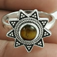 thumbnail image 5 of Solid 925 Sterling Silver, Tiger Eye Healing Gemstone Ring, Solitaire Ring, Anxiety&nbsp;Ring, Tungsten&nbsp;Ring, Gothic&nbsp;Jewelry, Valentines Day Gifts For Women, Silver Oxidized Ring, 5 of 6