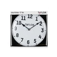 thumbnail image 3 of Taylor 12-inch Round Metal Dial Clock in White and Black, 3 of 5
