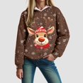 thumbnail image 2 of Futezty Christmas Hoodies for Women Fashion Graphic Sweatshirts Casual Long Sleeve Hooded Girls Teen, 2 of 7