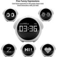 thumbnail image 2 of Black Despertador inteligente para niños, reloj despertador para niños pequeños con Emoji, reloj despertador para niños con luz nocturna activada por voz, 2 of 5
