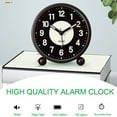 thumbnail image 5 of Reloj Despertador Luminoso de 4 Pulgadas Redondo Silencioso AnalóGico Reloj de Mesa Sin Tictac Funciona con Pilas con Alarma Fuerte para Dormitorio, 5 of 5