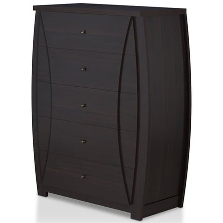 Furniture Of America Elzi Contemporary 5 Drawer Chest In Espresso