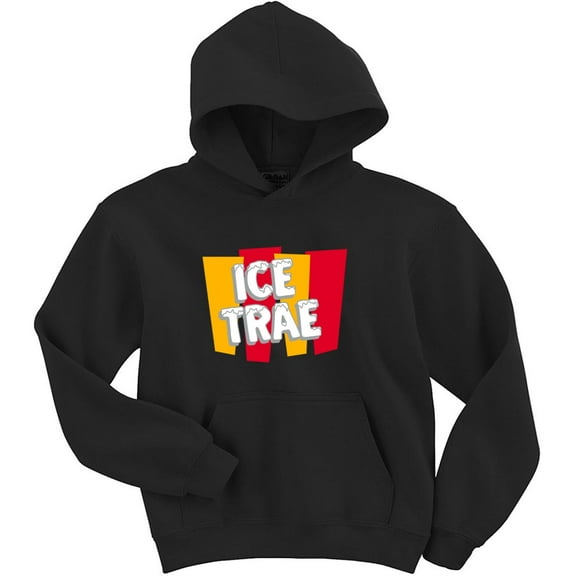 Black ICEE Hawks Ice Trae Young Hooded Sweatshirt YOUTH LARGE