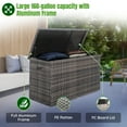 thumbnail image 4 of Outdoor Weatherproof Deck Box Wicker Storage Organizer Large Outdoor Container, Brown, 4 of 6