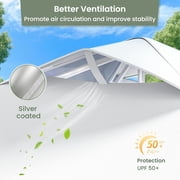 GVDV 10x10 Pop up Commercial Canopy Tent, Waterproof & Portable Outdoor Shade with Air Vent, Wheeled Bag, White