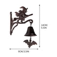 thumbnail image 6 of Vintage Witch Doorbell,Cast Metal Halloween Witch Bells Door,Halloween Decorations Indoor Outdoor,Gothic Spooky Wall Mount Bell With Bat Clapper, Front Porch Garden Decor, Halloween Gift Witch Lovers, 6 of 6