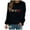 Black, variant on Womens Valentine's Day Blouses Top Long Sleeve Shirts for Women Valentine's Day Love Printed Shirt Casual Crew Neck Pullover Tops