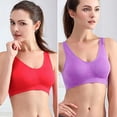 thumbnail image 6 of Women Girls Padded Seamless Bra Vest Tops Rimless Bras Plus Size Shockproof Bra Underwear, 6 of 7